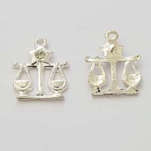 Sterrenbeeld Weegschaal Zilver Metaal N°04 met strass steentjes
