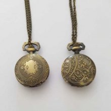 Divers 01 Brons Antiek Horloge met Ketting