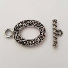 Knevelsluiting Rond Patroon N°25 Zilver