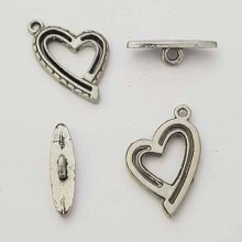 Knevelsluiting Hart ontwerp N°26 Zilver