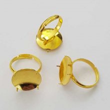 Verstelbare ringsteun met 4 klauwplaten zilver N°02 Goud