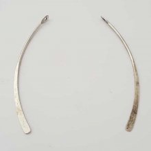 Metalen staaf gebogen Zilver 1 ring N°01 Zilver