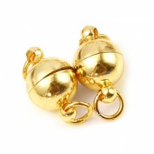 Magnetische kogelsluiting 20 x 8 mm 18K echt goud verguld
