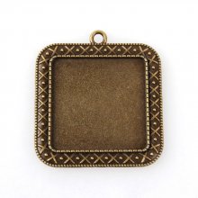 10 supports cabochons de 30mm bronze, pendentifs cabochons 44AB