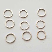Anneau Fermé Connecteur 10 mm Argent N°01