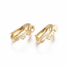 Support Boucle d'oreille Clip en Acier Inoxydable N°01 x 5 paires
