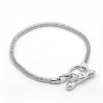 Europese Schakelarmband 22cm Zilver