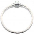Europese gevlochten armband Clip Uni 02 VAN 15 TOT 23 CM Wit