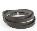 Leer 10 mm donkergrijs 1 meter