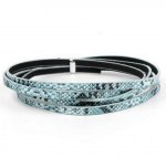 Leer 05 mm Blauw slangenhuid ontwerp 1 meter