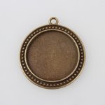 10 x 30mm bronzen cabochonhouders, cabochonhangers 88AB 