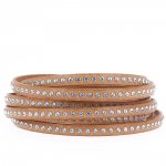 Natuurleer 06 mm Swarovski Strass per 20 cm