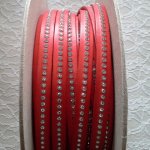 B-Corail leer 10 mm Swarovski strass per 20 cm