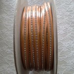 10 mm natuurlijk leer Swarovski Strass per 20 cm
