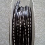 Leer Testa-Moro 10 mm Swarovski Strass per 20 cm