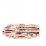 06 mm Roségoud spiegelkogelleder met nikkelvrije kogelketting per 20 cm