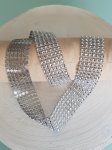 Zilver Strass lint per 0,50 cm.