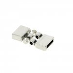 Zamak haaksluiting voor leer 13 mm