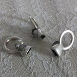 Zamak haaksluiting voor leer Rond 05 mm
