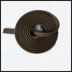 1 meter plat Pvc-koord 5,8 x 1,9 mm bruin