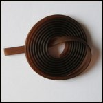 1 meter plat Pvc-koord 5,8 x 1,9 mm Karamel