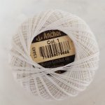 Katoenen kralen op klos, Anker - 10 g Wit