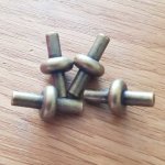 Bronzen sluiting voor hol Pvc-koord 5 mm