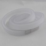 0,50 Cm PVC holle rechthoek Wit