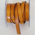 10mm Plat Donker Oranje Kalfsleer Glad per 20cm