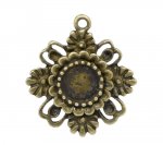 1 cabochonhouder 08 mm N°06 Brons