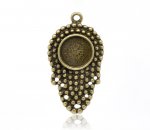 1 cabochonhouder 12 mm N°09 Brons