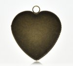 1 cabochonhouder Hart N°05 Brons