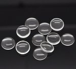 Cabochon Rond 12 mm in transparant braamglas N°03