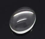 Cabochon Ovaal 08 x 10 mm in helder braamglas N°15 per 2 stuks