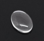 Ovale cabochon 10 x 14 mm x 2 stuks in helder braamglas N°16