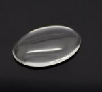 Ovale cabochon 25 x 35 mm in helder braamglas N°20