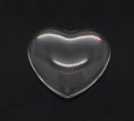 Cabochon Hart 14 x 15 mm in helder braamglas N°22