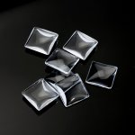 Cabochon vierkant 20 x 20 mm in helder braamglas N°27