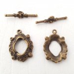 5 Knevelsluitingen Rond Patroon Brons N°08