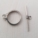 5 Knevelsluitingen Rond Patroon Zilver N°14