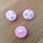 Fancy button voor kinderen voetbal N°02 lichtroze