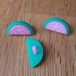 Kinderknoop met watermeloenmotief nr. 06 paars