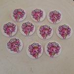 Houten knop bloemen 30 mm N°02 x 10 stuks