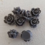 Synthetische bloem 09 mm N°01-06 Donkergrijs