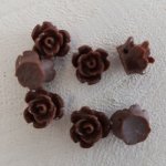 Synthetische bloem 09 mm N°01-16 Donkerbruin
