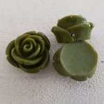 Synthetische bloem 13 mm N°01-09 Khaki