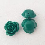 Synthetische bloem 13 mm N°03-25 Donkergroen