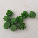 Synthetische bloem 09 mm N°01-25 Donkergroen