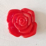Synthetische bloem 37 mm N°06-02 Rood