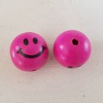 Houten kraal hoofd karakter N°04 Violet